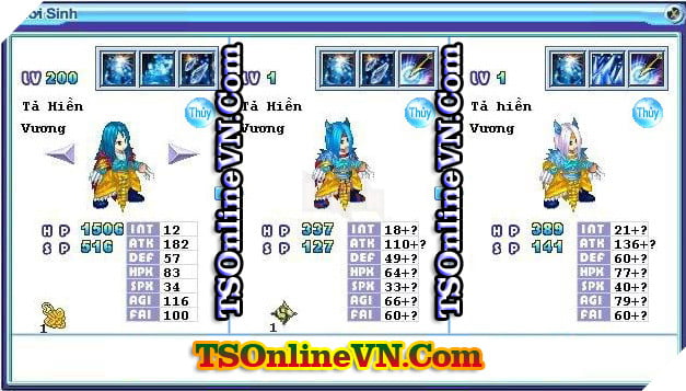 TS Online Mobile: Tong hop tat ca Pet He Thuy chuyen sinh 1 va 2 day du nhat 15 TS Online Mobile: Tổng hợp tất cả Pet Hệ Thủy chuyển sinh 1 và 2 đầy đủ nhất 15