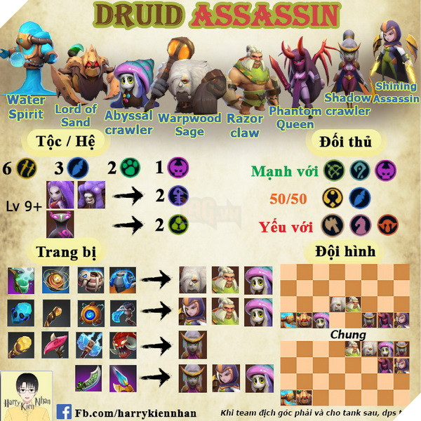 Auto Chess Mobile: Hướng dẫn combo Druid Assassin hạng Queen cực kì dễ chơi dễ thắng 5