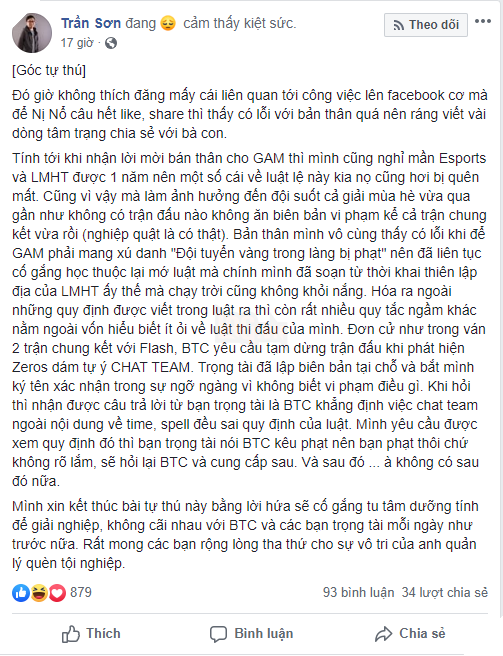 LMHT: Quản lý GAM hé lộ Zeros lại bị phạt trong trận chung kết VCS Mùa Hè 2019