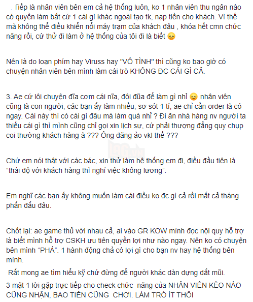 Chuỗi Cyber King of War bị tố phá khách và ông chủ đã nhanh chóng lên tiếng phản bác 4