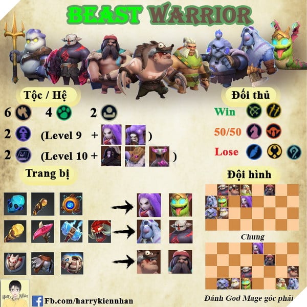 Auto Chess Mobile: Hướng dẫn đội hình Beast Warrior Rank Queen dễ ghép cho Tân Thủ 2