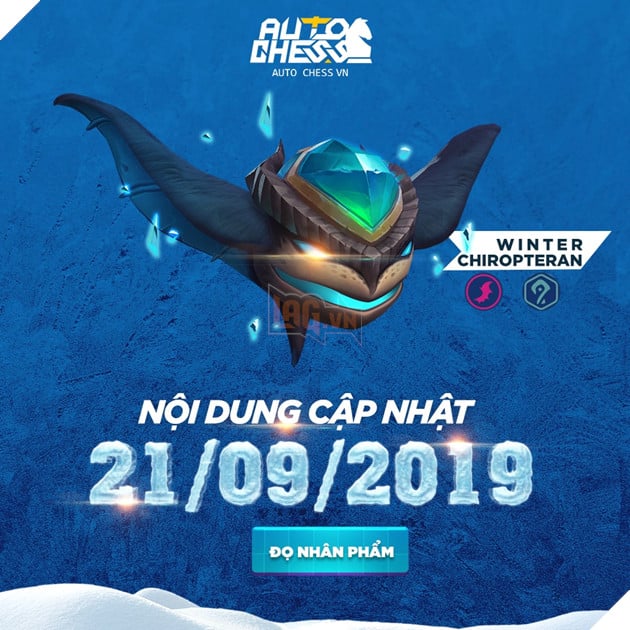 Auto Chess Mobile VNG - Thời gian bảo trì và cập nhật Winter Chiropteran vào ngày 21 tháng 9