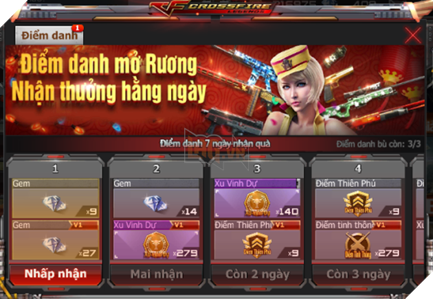 CrossFire:Legends: Kết thúc tháng 9 bằng sự kiện nạp 1 nhận 279 GEM