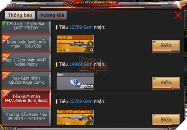 CrossFire:Legends: Kết thúc tháng 9 bằng sự kiện nạp 1 nhận 279 GEM 7