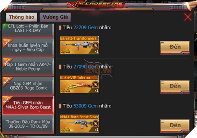 CrossFire:Legends: Kết thúc tháng 9 bằng sự kiện nạp 1 nhận 279 GEM 8
