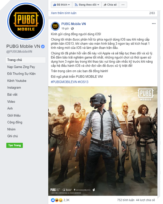 Hàng loạt các game nổi tiếng như PUBG Mobile, Fortnite,.. lại bị lỗi khi nâng cấp iOS 13 