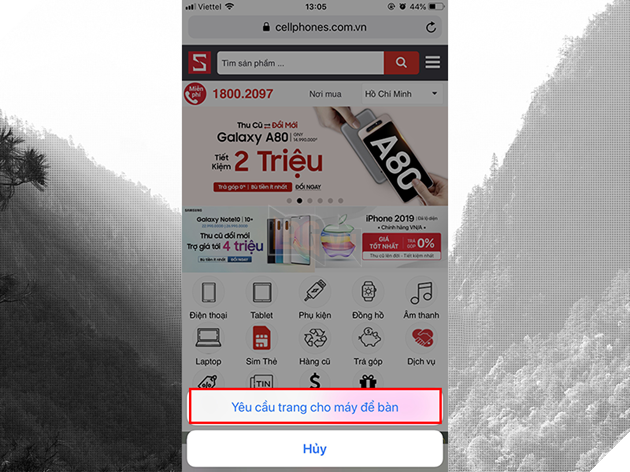 Hướng dẫn đổi sang Desktop version trên trình duyệt Safari cho iPhone 2