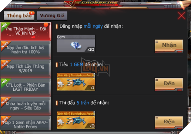 CrossFire: Legends: Thu thập mảnh linh kiện mỗi ngày nhận vũ khí Blunderbuss-Auroth 3