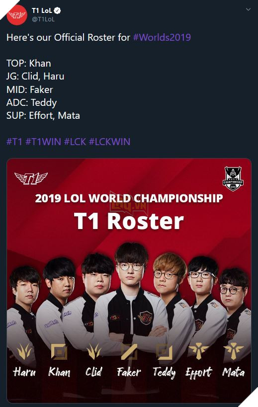 LMHT: SKT T1 chính thức công bố các tuyển thủ tham gia CKTG 2019 sắp tới 2