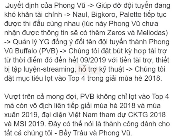 venstre lager Reklame LMHT: Phong Vũ bóc phốt Buffalo Esports ăn cháo đá bát, đơn phương chấm dứt  hợp đồng