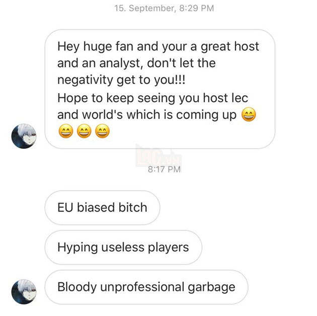 Nữ MC LMHT nổi tiếng Sjokz gặp kẻ hai mặt, vừa khen xong lại quay về xỉ vả không thương tiếc 3