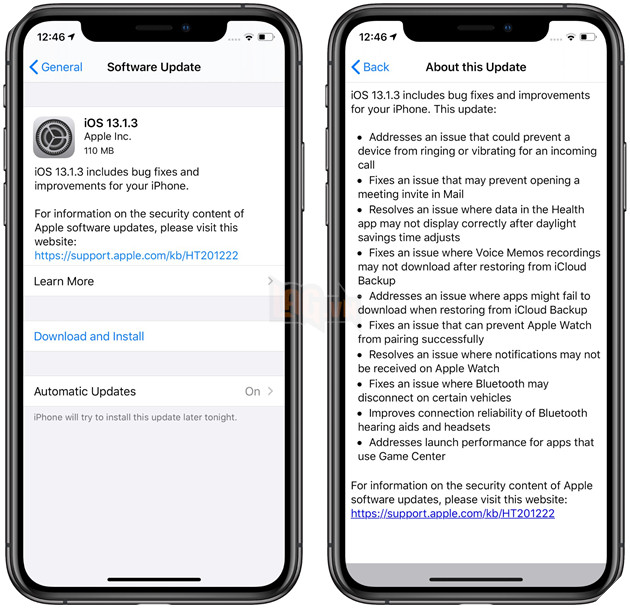 Apple trình làng iOS/ iPadOS 13.1.3: Khắc phục nhiều lỗi từ phiên bản iOS 13.1.2 3