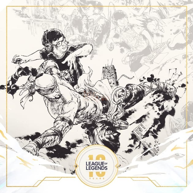 LMHT: SofM bất ngờ xuất hiện trong bức vẽ kỷ niệm 10 năm của Riot Games 2