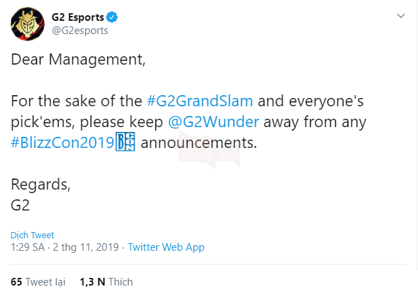 LMHT: G2 Esports đau đầu với Wunder vì anh chàng này bỏ bê tập luyện vì theo dõi.. Blizzcon 2019 - Ảnh 1.