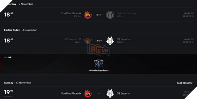 CKTG 2019: Lịch thi đấu Vòng Chung Kết giữa Funplus Phoenix vs G2 Esports 2