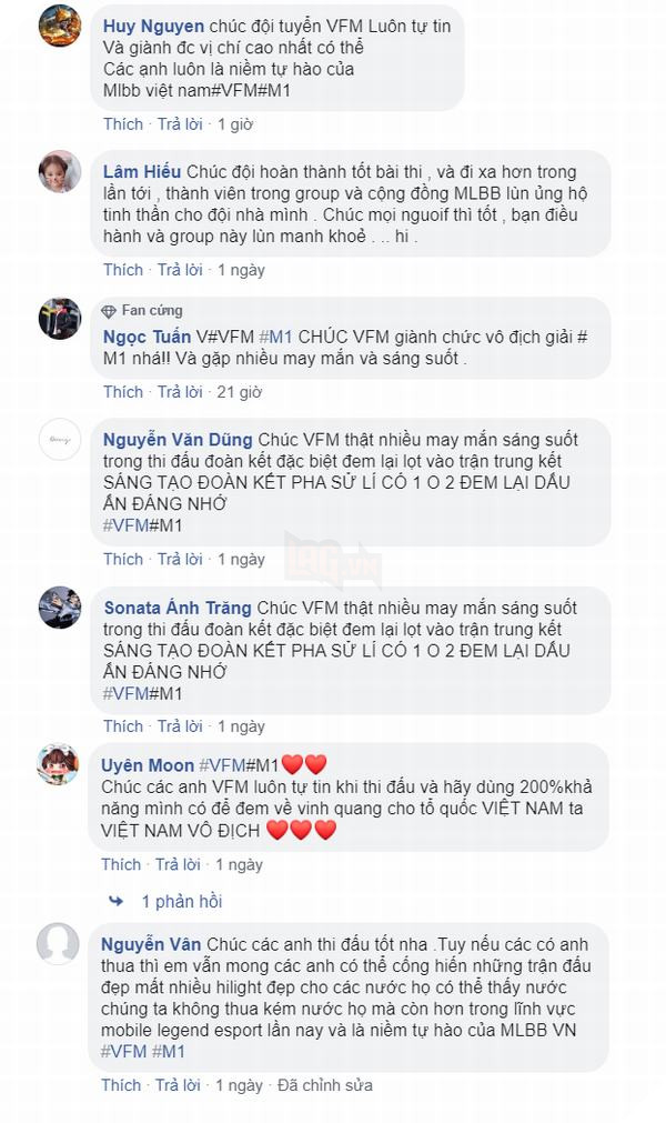 Cộng đồng gửi lời hay ý đẹp đến đội tuyển Mobile Legends: Bang Bang Việt Nam trước giải M1 4