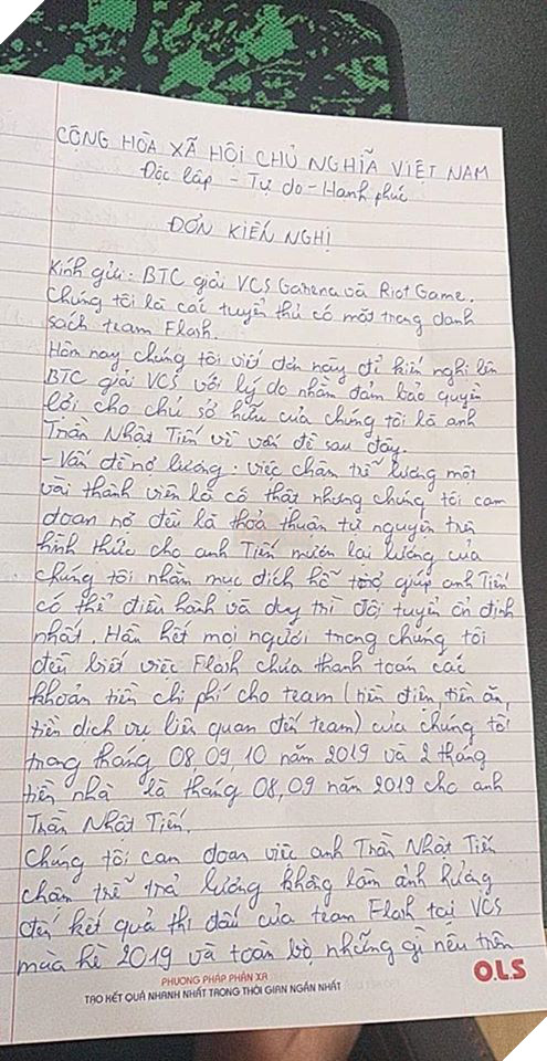 LMHT - Ông chủ SGD cũ tố cáo Stark cố tình phá game tại VCS, BLĐ Team Flash gian dối, quỵt tiền hàng trăm triệu - Ảnh 7.