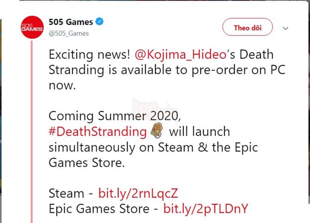 Death Stranding phiên bản PC sẽ ra mắt đồng thời trên Epic và Steam 2