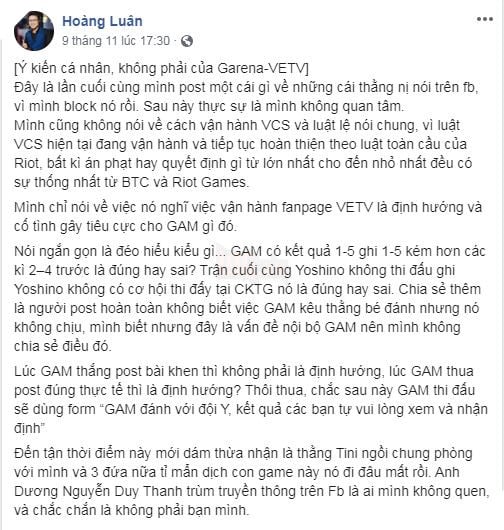 LMHT: Quá mệt mỏi với Tinikun, BLV Hoàng Luân chính thức lên tiếng phản pháo 2