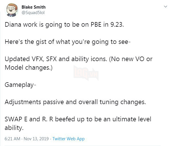 LMHT: Diana sẽ là vị tướng tiếp theo trong năm nay được chỉnh sửa cùng với Wukong 2