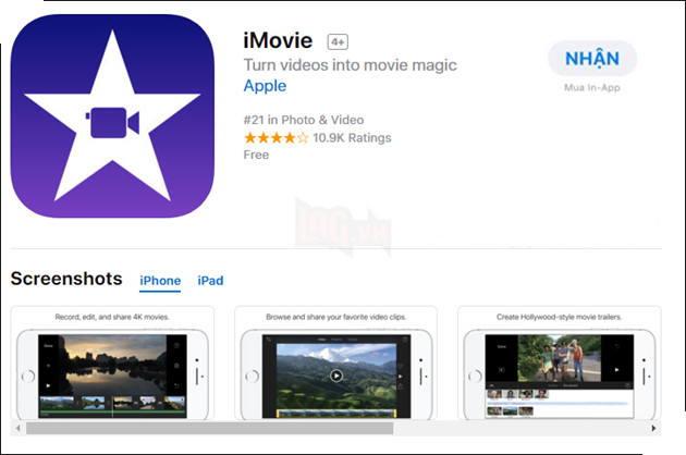 Với app iMovie người dùng có thể dựng một bộ phim Hollywood do mình tự quay và làm biên tập  3