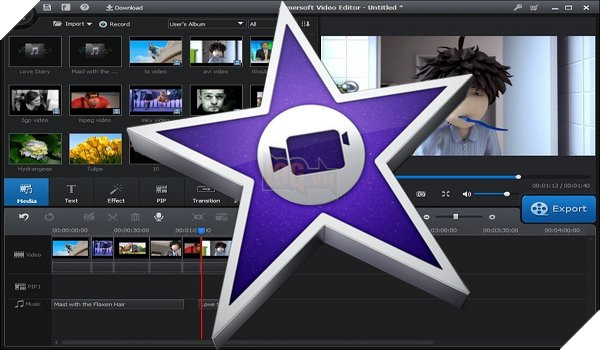 Với app iMovie người dùng có thể dựng một bộ phim Hollywood do mình tự quay và làm biên tập 