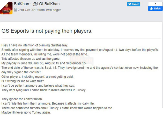 LMHT: Không chỉ ở VCS, hàng loạt player tại Thổ Nhĩ Kỳ đồng loạt tố tổ chức nợ lương vài tháng trời - Ảnh 2.