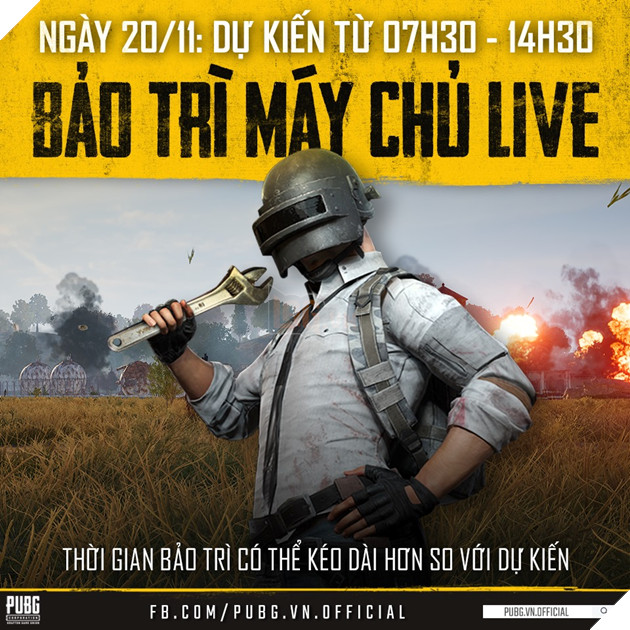 PUBG PC: Chi tiết lịch bảo trì ngày 20.11.2019