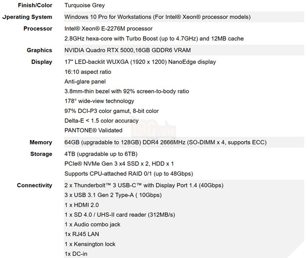 ASUS ra mắt ProArt StudioBook Pro X W730 với mức giá khủng 4999USD 3