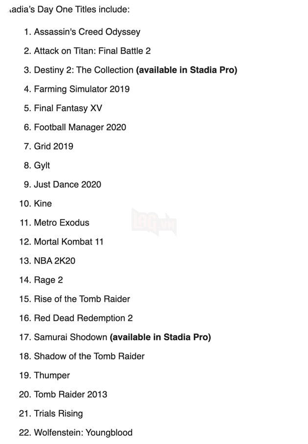 Google công bố 22 tựa game bom tấn trên nền tảng Stadia  3