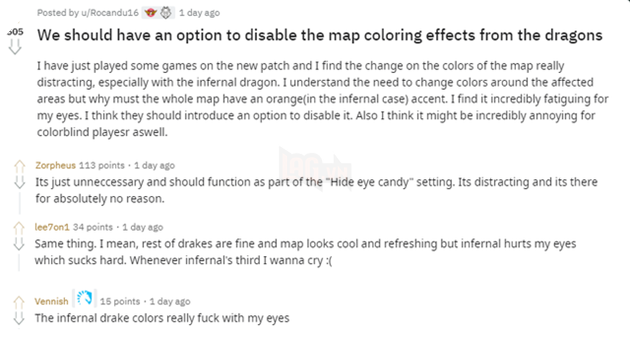 LMHT: Game thủ phàn nàn rằng bản đồ Rồng Lửa gây đau mắt và nhức đầu khi chơi game - Ảnh 2.