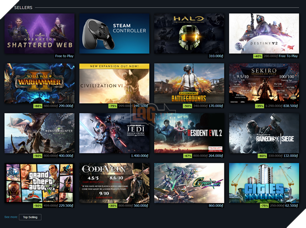 Steam giảm giá mọi trò chơi từ 15-80% nhân dịp Black Friday 2