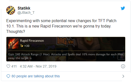 Đấu Trường Chân Lý: Đại Bác Liên Thanh đang được thử nghiệm một buff cực mạnh