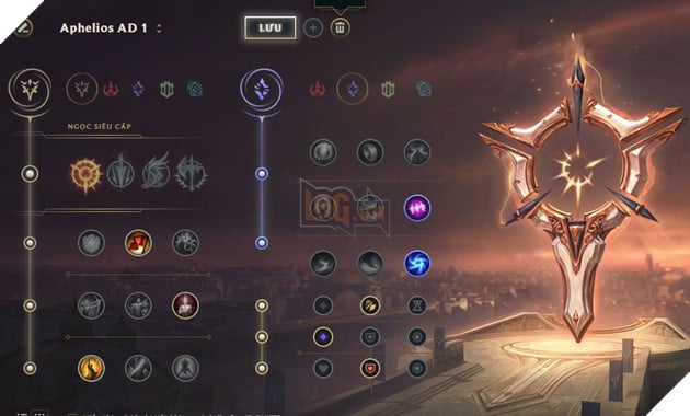 LMHT: Hướng dẫn Bảng ngọc đầy đủ cho Aphelios Xạ thủ đường giữa và đường dưới
