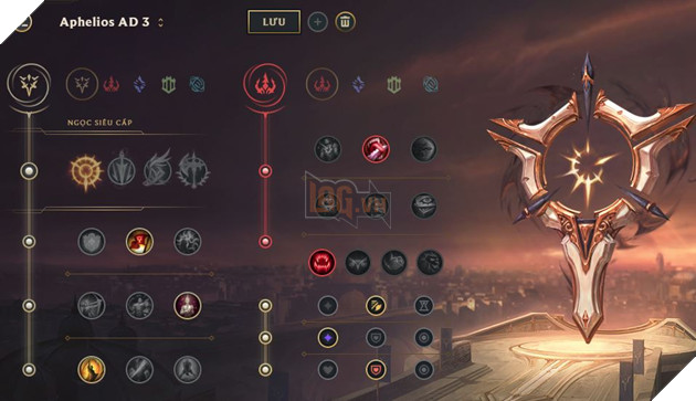 LMHT: Hướng dẫn Bảng ngọc đầy đủ cho Aphelios Xạ thủ đường giữa và đường dưới 3