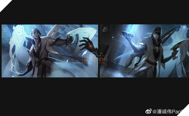 LMHT: Tìm hiểu quá trình tạo nên hình nền của Song Nguyệt Chiến Binh Aphelios 4