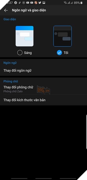 Hướng dẫn: Cách đổi sang chế độ Dark Mode trên ứng dụng Zalo cho thiết bị Android 3