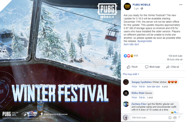 PUBG Mobile: Những thông tin cần biết về bản cập nhật 0.16 sắp được ra mắt 