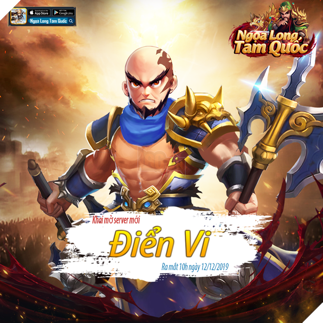 Ngọa Long Tam Quốc khai mở server mới S31 Tặng 200 Gift code trị giá 500K 2