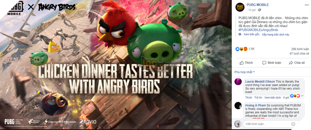PUBG Mobile phối hợp với Angry Birds trong bản cập nhật mới nhất 