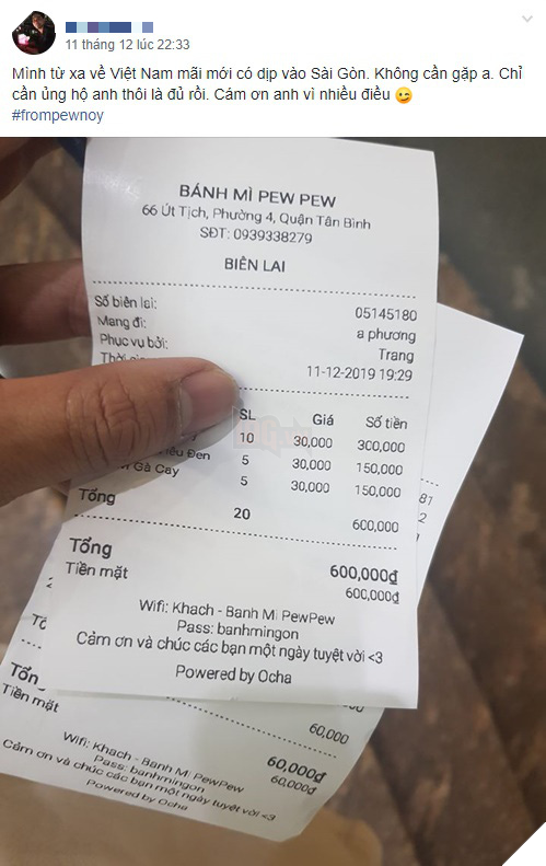 Cảm động fan cuồng của Pewpew, từ xa về Việt Nam ra ngay quán mua 600.000 tiền bánh mỳ, cộng đồng mạng bảo thế này có mà ăn cả tháng - Ảnh 2.