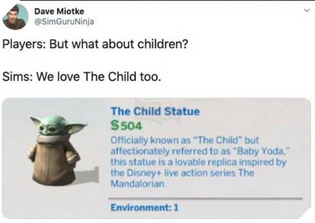 Meme Baby Yoda chuyển sinh sang game đầu tiên mà không ai nghĩ tới - The Sims 4 3