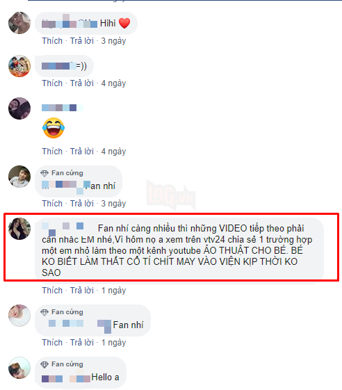 Thấy fan nhí đến thăm NTN, cộng đồng mạng nhắc nhở anh nên làm video lành mạnh hơn 3