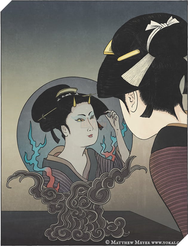 Âm Dương Sư - Ungaikyō - Vân Ngoại Kính là gì - Loài yêu quái sống trong gương ám ảnh con người