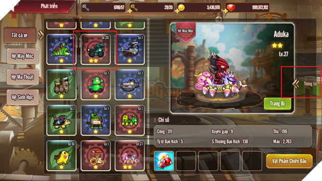 New Gunbound: Hướng dẫn chi tiết cách dùng trang bị để nâng cấp chỉ số xe cực mạnh 3