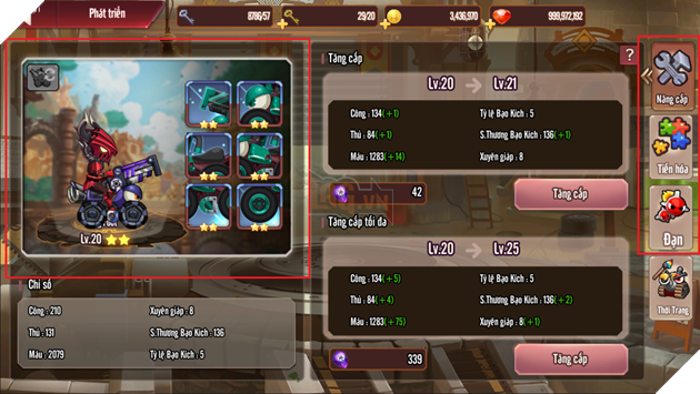 New Gunbound: Hướng dẫn chi tiết cách dùng trang bị để nâng cấp chỉ số xe cực mạnh 5