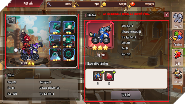 New Gunbound: Hướng dẫn cách dùng Xưởng nâng cấp để nâng cấp xe cực mạnh 3