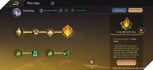 Liên Quân Mobile: Tổng hợp hướng lên đồ, Phù hiệu dành cho Tel'Annas theo phong cách cao thủ 7