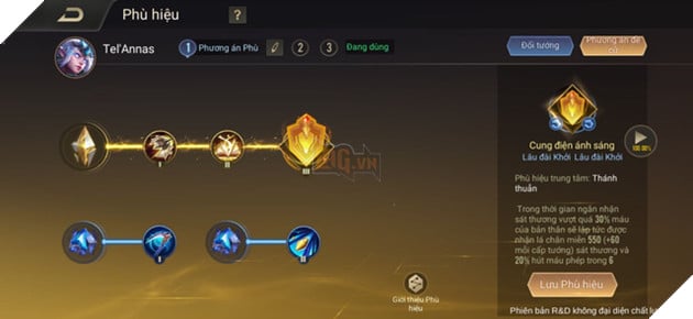 Liên Quân Mobile: Tổng hợp hướng lên đồ, Phù hiệu dành cho Tel'Annas theo phong cách cao thủ 5