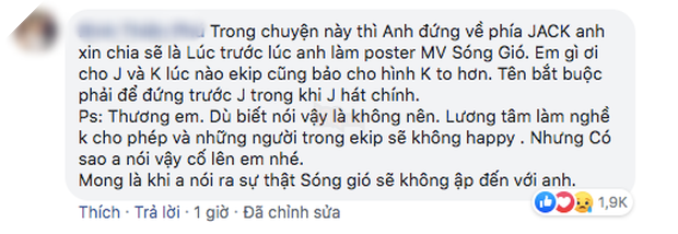 Designer thực hiện poster MV cho Jack và K-ICM bất ngờ tố ekip luôn yêu cầu thiết kế hình ảnh K-ICM lớn hơn, sẵn lòng đứng về phía Jack! - Ảnh 2.